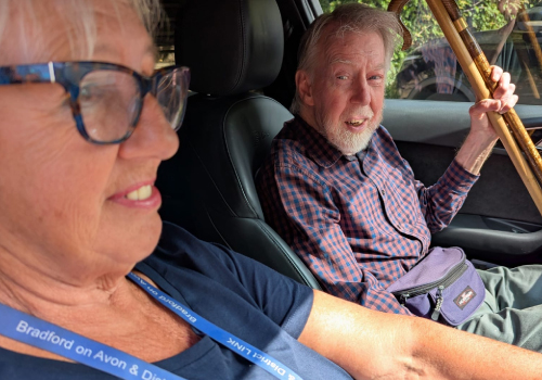 Driver and Client in the car